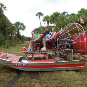 Family airboat ride St John River