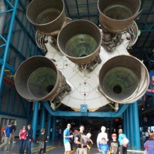 Gardiner boys under Saturn 5